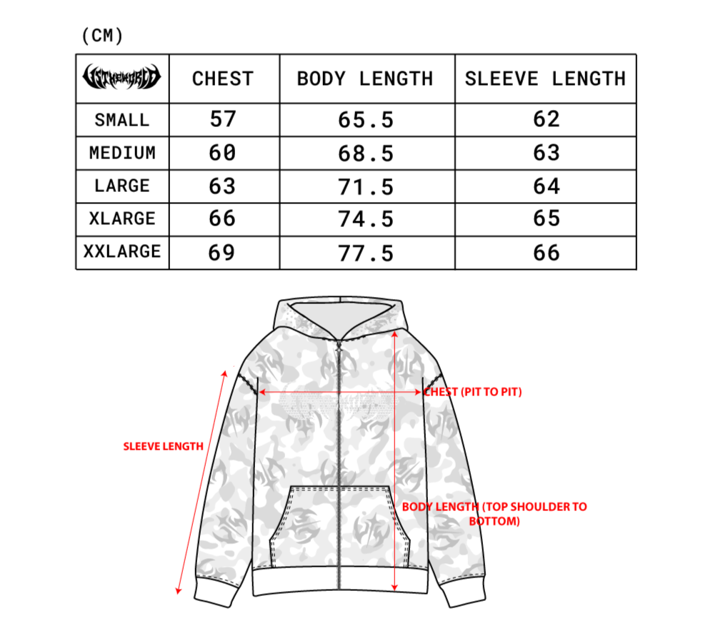 'CAMO' ZIP HOODIE (WHITE)